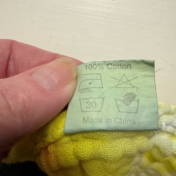 Hand crafted tie dyed baby burp cloth & matching bib 3 SETS Muslin 100% cotton - Picture 7 of 11